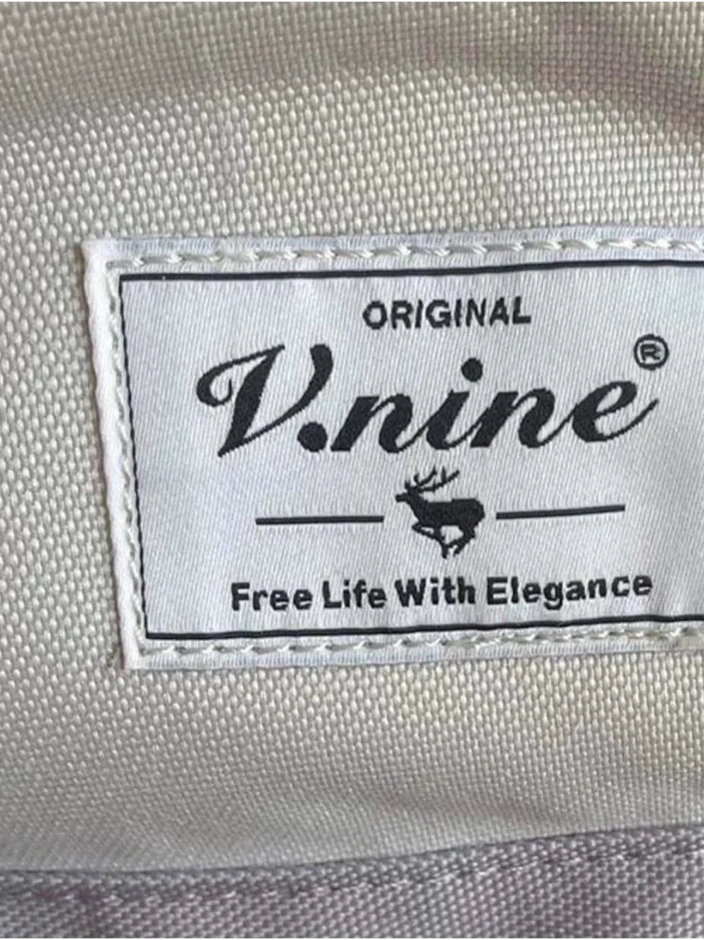 V.nine Two-Tone Grey Tote-Style Backpack